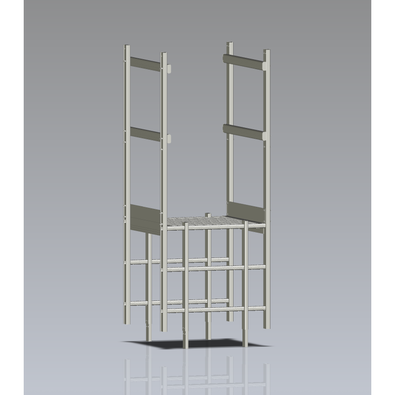 Sortie de passage acrotère sans portillon - 770x725mm passage ultra-compact pour accès toiture sécurisé.