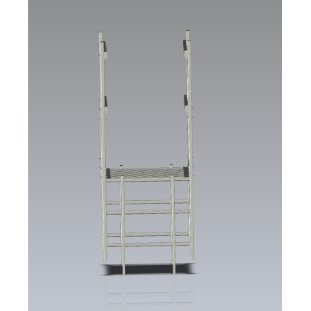 Sortie de passage acrotère sans portillon - 770x725mm passage ultra-compact pour accès toiture sécurisé.