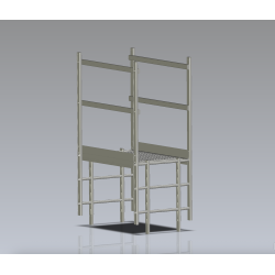 Sortie de passage acrotère sans portillon - largeur 770mm, longueur 1175mm : passage sécurisé et dégagé en toiture.