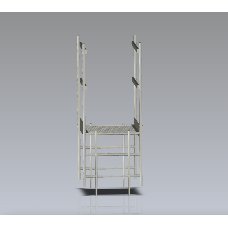 Sortie de passage acrotère sans portillon - largeur 770mm, longueur 1175mm : passage sécurisé et dégagé en toiture.