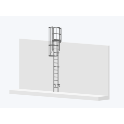 Echelle à crinoline 4000mm avec sortie large 770mm