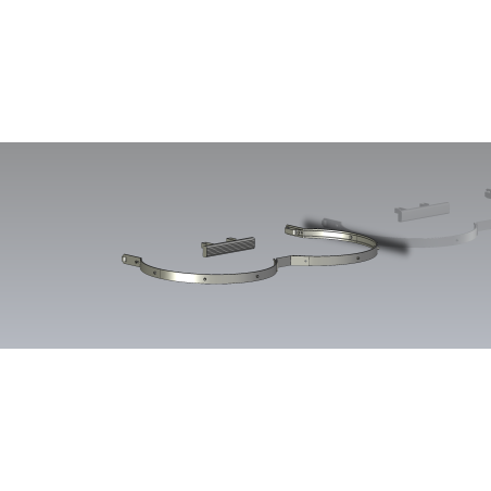 Arceau double pour changement de volée - sécurisé les transitions entre niveaux sur l'échelle à crinoline.