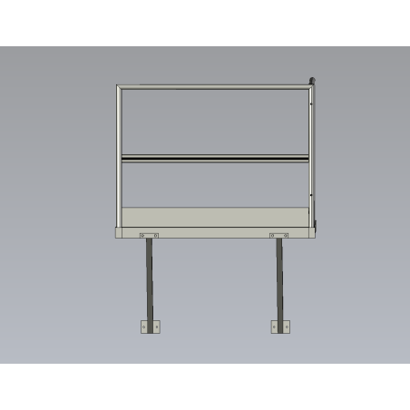 Palier P700xL1500 avec garde-corps et bracons - plateforme sécurisée pour changement de volée ou accès en toiture.